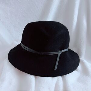 A New Day 100% Wool Black Fedora Timeless Hat